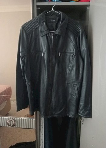 LC Waikiki Siyah Deri Biker Ceket