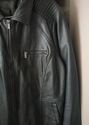 48 Beden siyah Renk Siyah Deri Biker Ceket