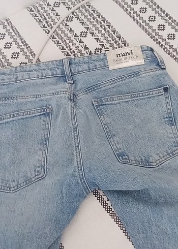 Mavi Düğmeli erkek Denim Pantolon