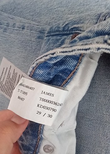 29 Beden mavi Renk Mavi Düğmeli erkek Denim Pantolon