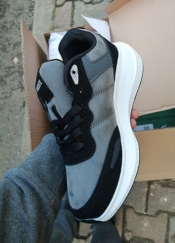 38 Beden Lacoste siyah füme spor ayakkabı