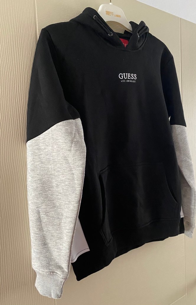 Gri Siyah Kapüşonlu Sweatshirt - Görsel 5