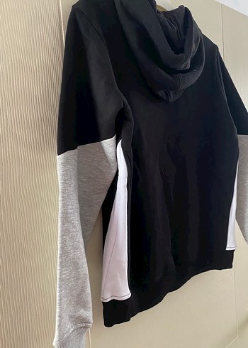 Guess Erkek Çocuk Siyah Gri Kapüşonlu Sweatshirt - Görsel 5