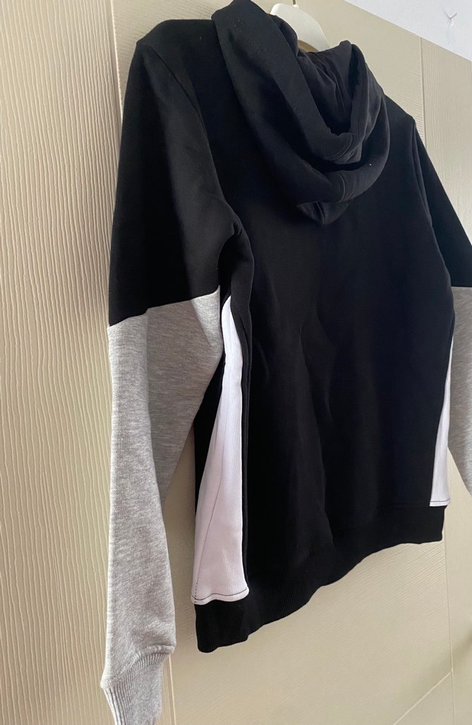 Guess Erkek Çocuk Siyah Gri Kapüşonlu Sweatshirt - Görsel 5