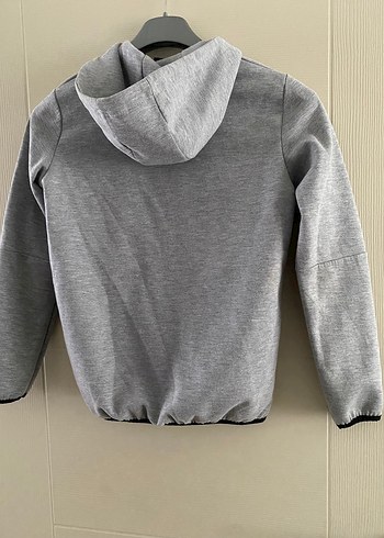 Kapüşonlu Gri Erkek Çocuk Sweatshirt - Görsel 9