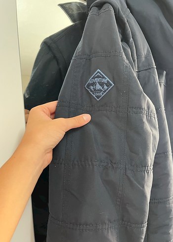 xl Beden gri Renk Erkek Street Style Kapüşonlu Mont