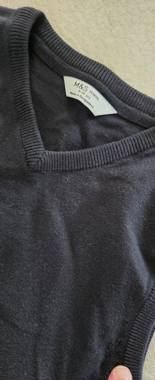 Erkek Çocuk lacivert  Pamuklu V Yaka Süveter - Görsel 2