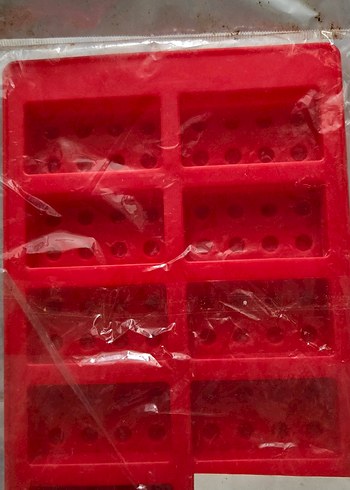 Kırmızı Lego silikon kalıp - Görsel 2