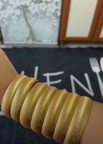 22 ayar altın kaplama 1,5 cm bilezik