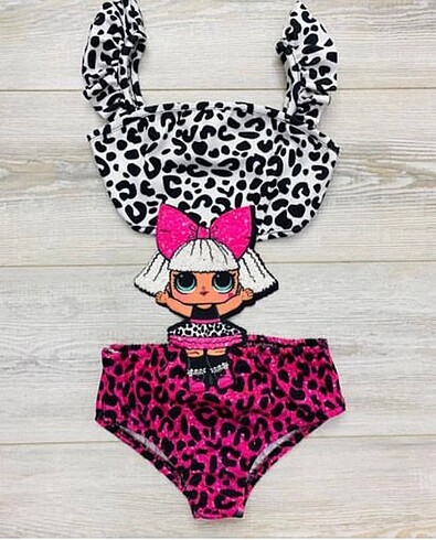 Diğer Deniz Plaj Havuz Kız Çocuk Mayokini Minnie Mouse