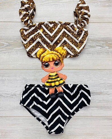 24-36 Ay Beden kırmızı Renk Deniz Plaj Havuz Kız Çocuk Mayokini Minnie Mouse