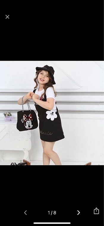 Minnie mouse salopet elbise