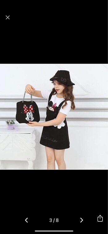Diğer Minnie mouse salopet elbise