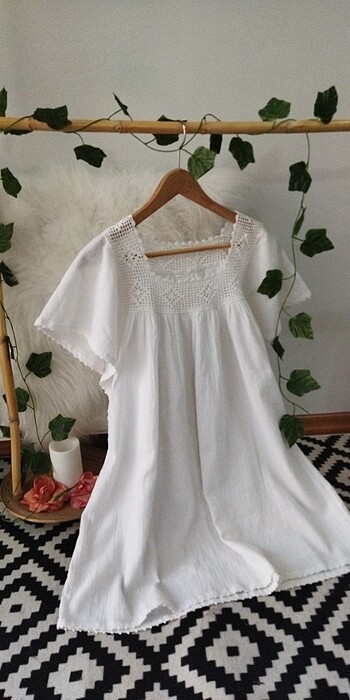 Şile bezi mini elbise tunik 
