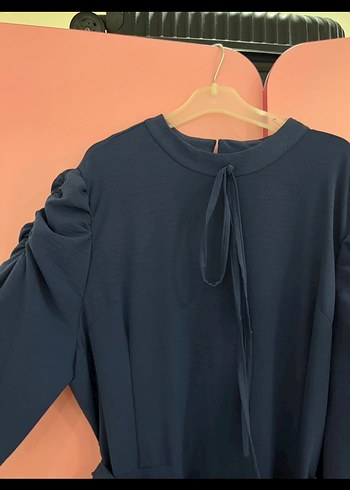 Siyah Uzun Kollu Salaş Uzun Elbise - Görsel 2