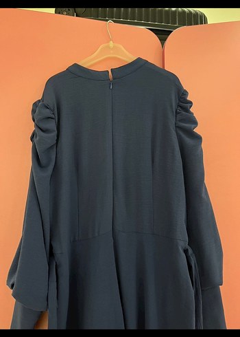 Siyah Uzun Kollu Salaş Uzun Elbise - Görsel 3