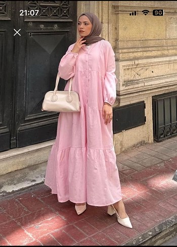Pembe Uzun elbise - Görsel 2