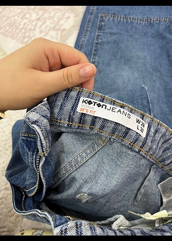 Gri Kadın Yumuşak Detaylı Bol Kesim Denim Pantolon - Görsel 2