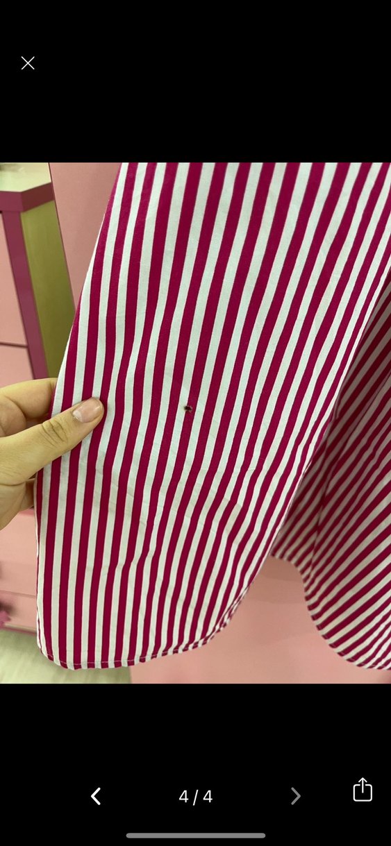 Pembe Çizgili Kız Elbisesi - Görsel 3