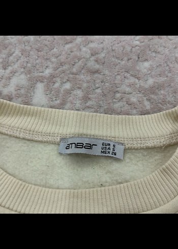 Bej Baskılı Kadın Sweatshirt - Görsel 2