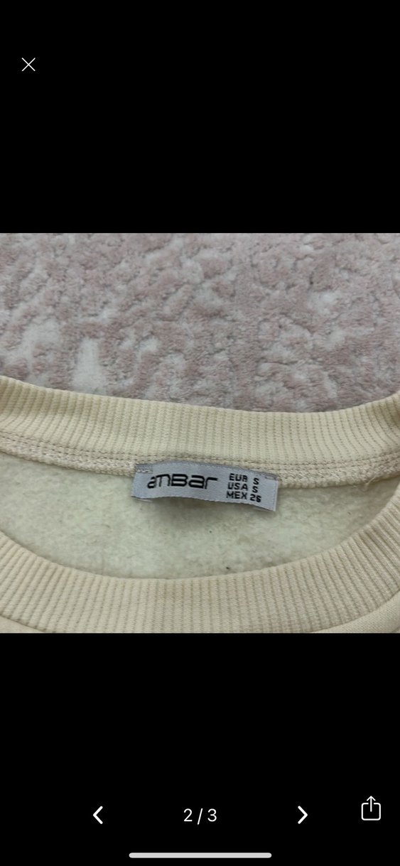 Bej Baskılı Kadın Sweatshirt - Görsel 2