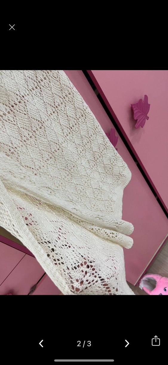 Dantel Detaylı Uzun Triko Etek - Görsel 2