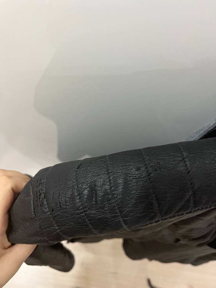 Siyah Deri Erkek Mont Fermuarlı Kapüşonlu - Görsel 4