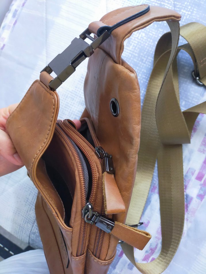 orjinal Deri Çapraz Çanta - Görsel 4