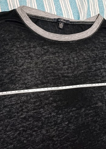 Gri Keten Kısa Kollu Salaş Bluz - Görsel 5