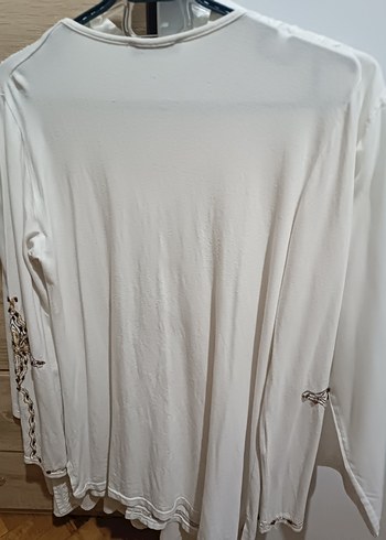 Uzun Kollu Nakışlı Bohem Kadın Bluz - Görsel 5