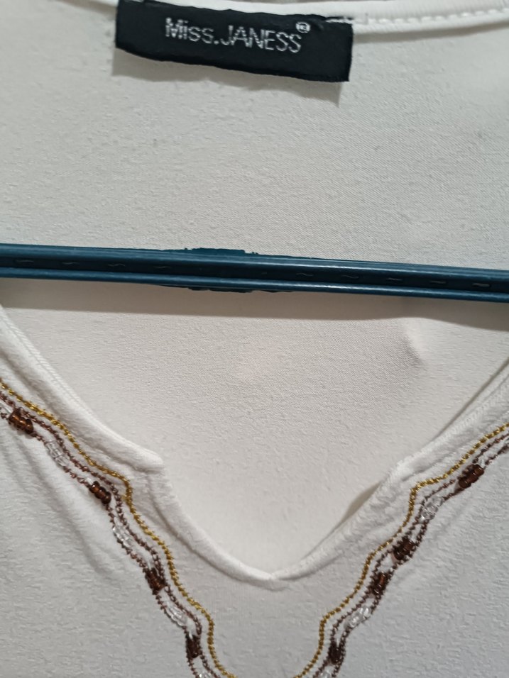 Uzun Kollu Nakışlı Bohem Kadın Bluz - Görsel 2