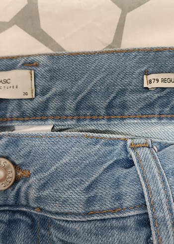 Gevşek Kesim Mavi Denim Şort - Görsel 3