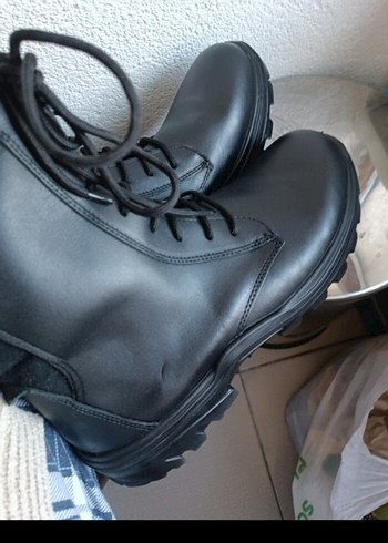 Siyah Bağcıklı Erkek Deri Bot - Görsel 7