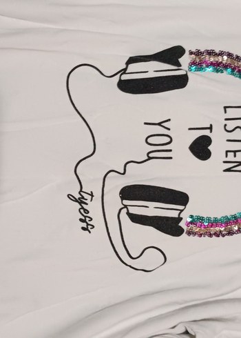 Tyess Kız Çocuk Beyaz Uzun Kollu Baskılı Tişört - Görsel 8