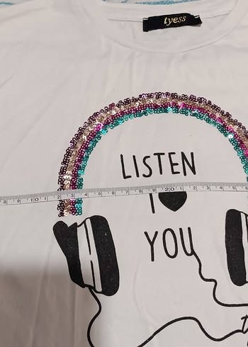 Tyess Kız Çocuk Beyaz Uzun Kollu Baskılı Tişört - Görsel 5