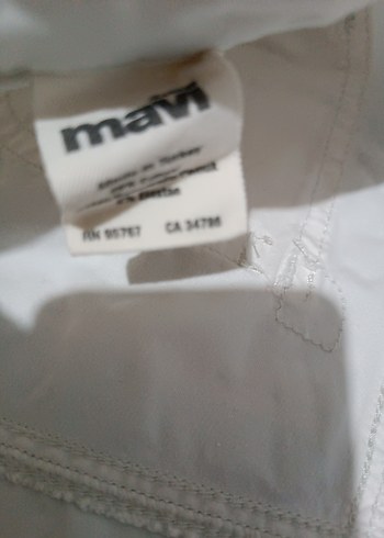 Düğmeli Beyaz Mini Şort - Görsel 8