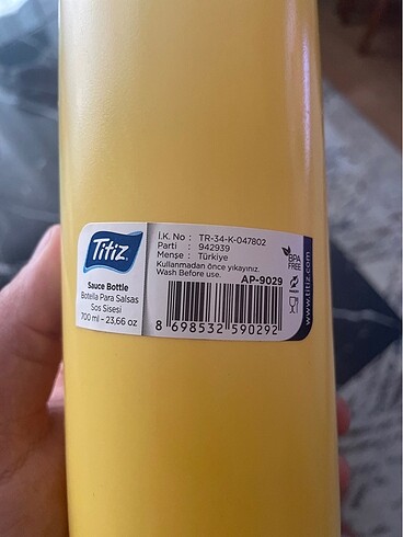 Beden sarı Renk Titiz plastik sos şişesi 700 ml AP-9418