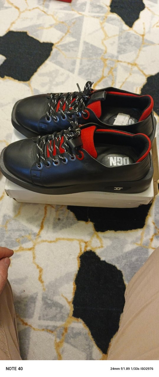 DGN Marka Bayan Siyah Sokak Stili Ayakkabı Bağcıklı - Görsel 2