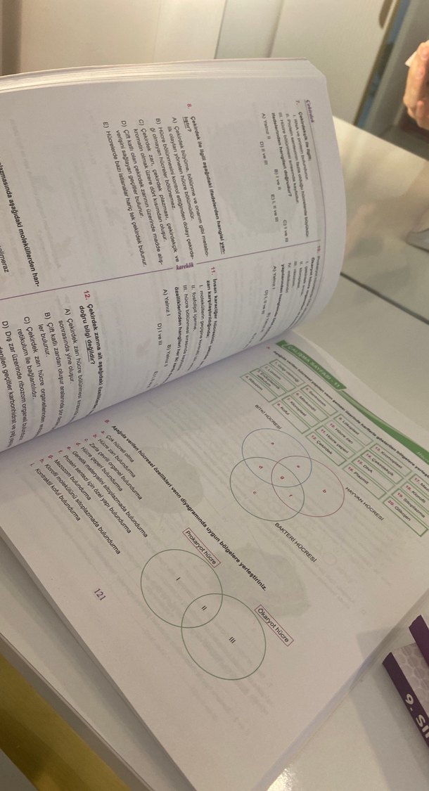 9. Sınıf Biyoloji Soru Bankası - Görsel 3
