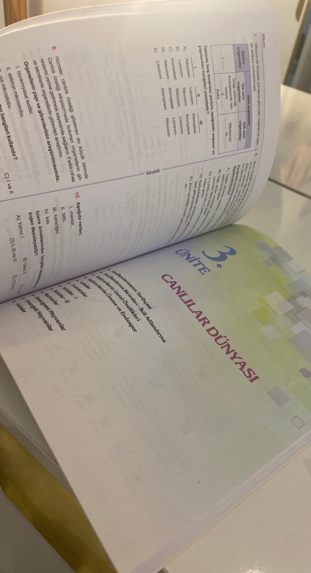 9. Sınıf Biyoloji Soru Bankası - Görsel 2