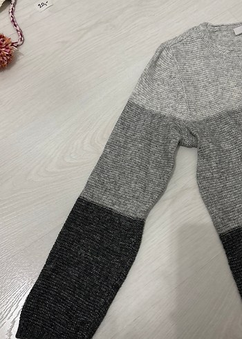 Gri Örgü Kadın Kazak - Görsel 2