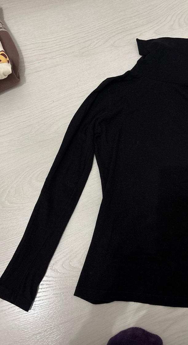 Siyah Kadın Boğazlı bluz - Görsel 2
