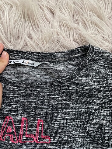 Gri uzun kollu tişört/ bluz - Görsel 2