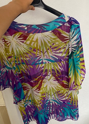 Renkli Batik Desenli Bohem Kadın Bluz - Görsel 4