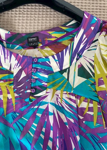 Renkli Batik Desenli Bohem Kadın Bluz - Görsel 2