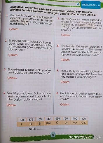 Beden Renk 3.Sınıf Problem Kitabı