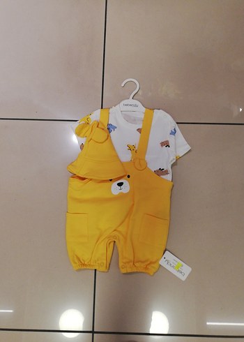 Diğer Diger Erkek Bebek Sarı Askılı Tulum