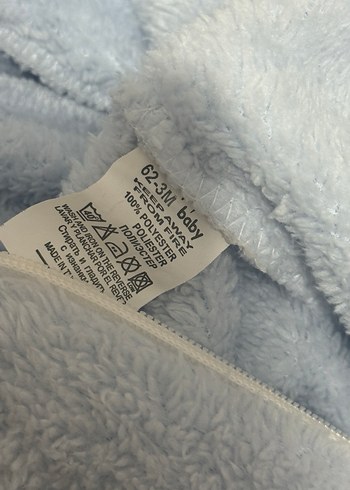 Mavi Peluş Bebek Tulumu Ayıcık Detaylı - Görsel 3