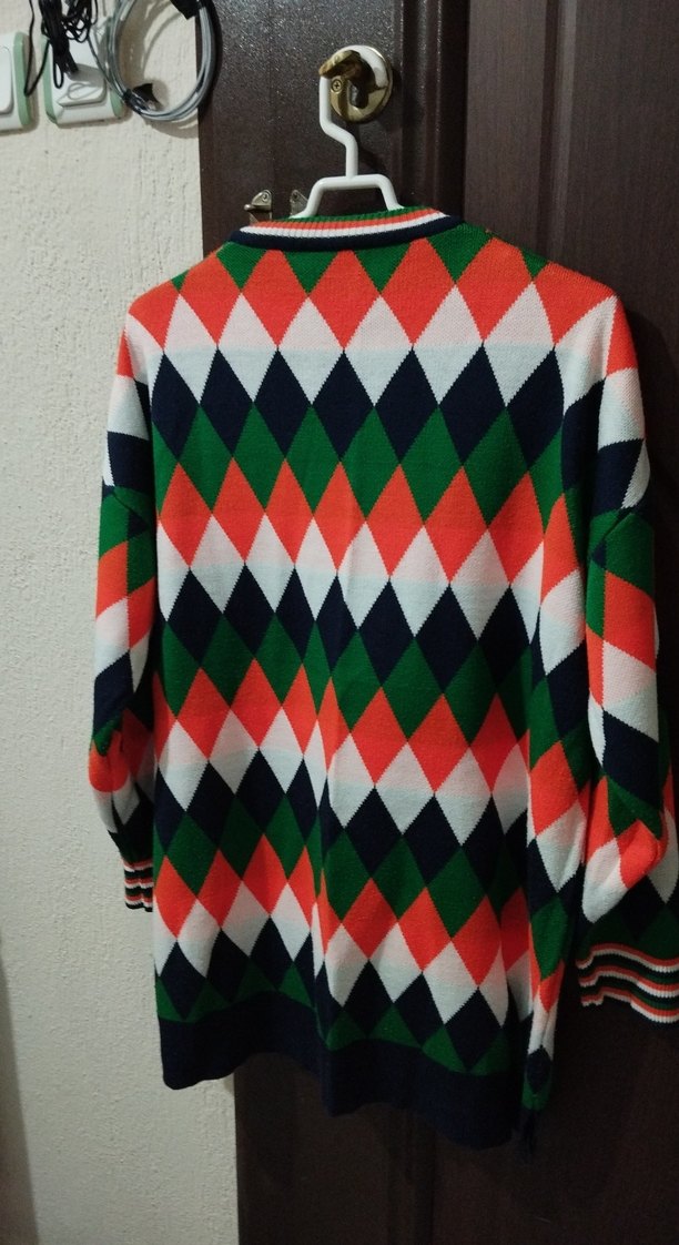 Renkli Desenli  Kadın Kazak - Görsel 2