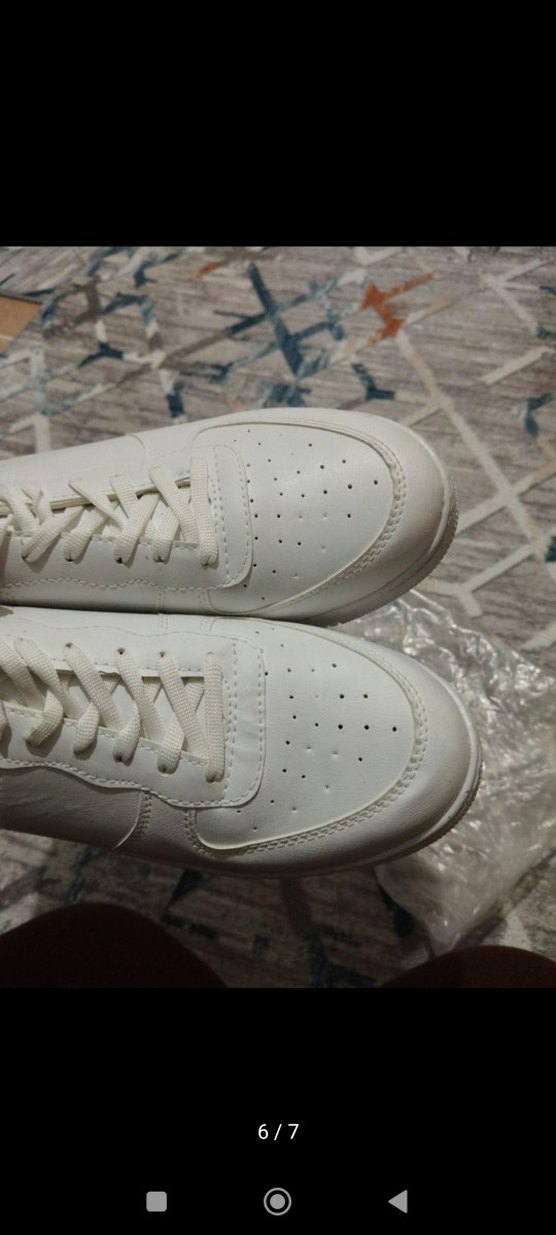 Beyaz Bağcıklı Spor Ayakkabı - Görsel 2